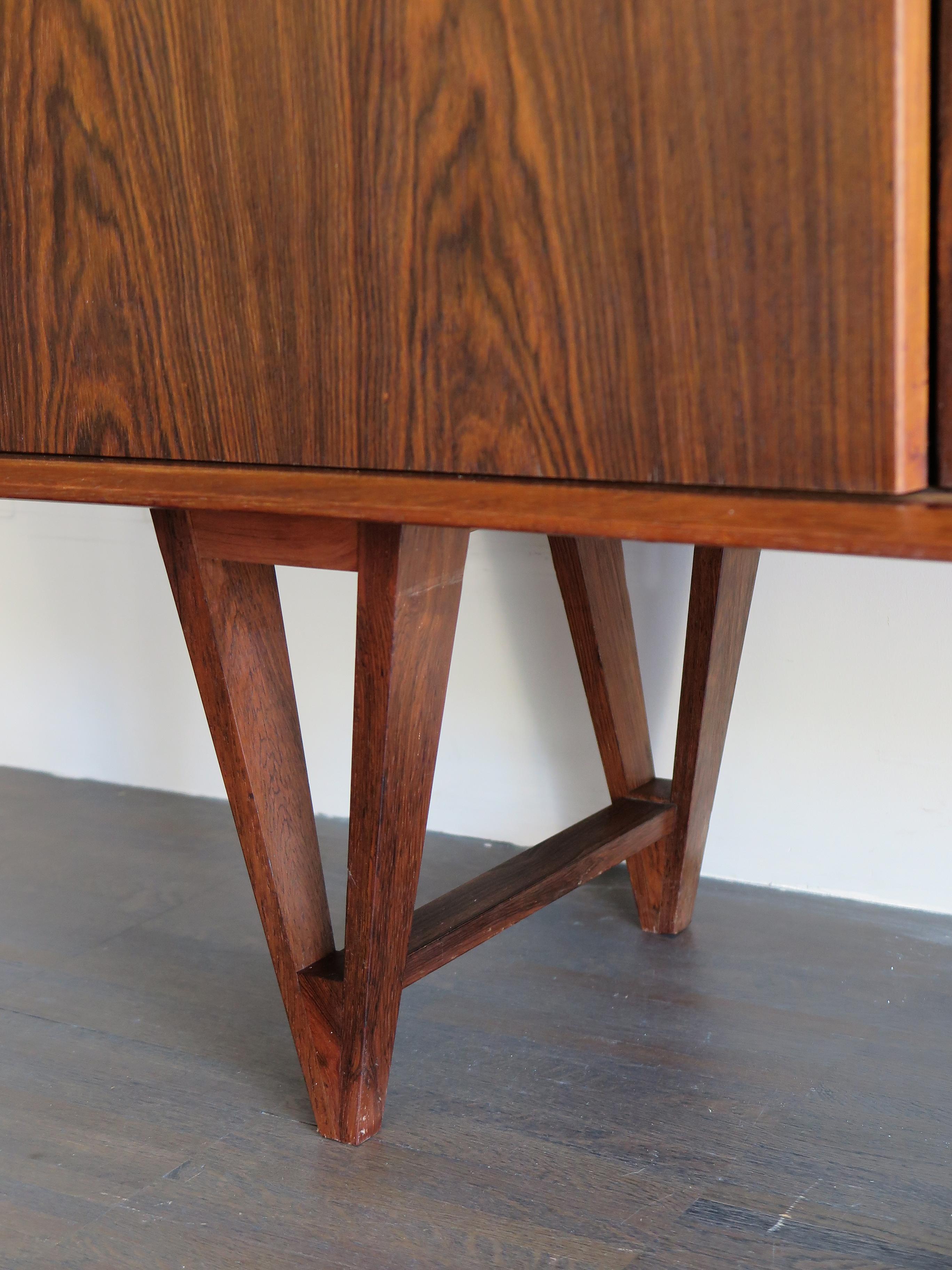Kurt Østervig Scandinavian Mid-Century Modern Design Dark Wood Sideboard, 1950s 3