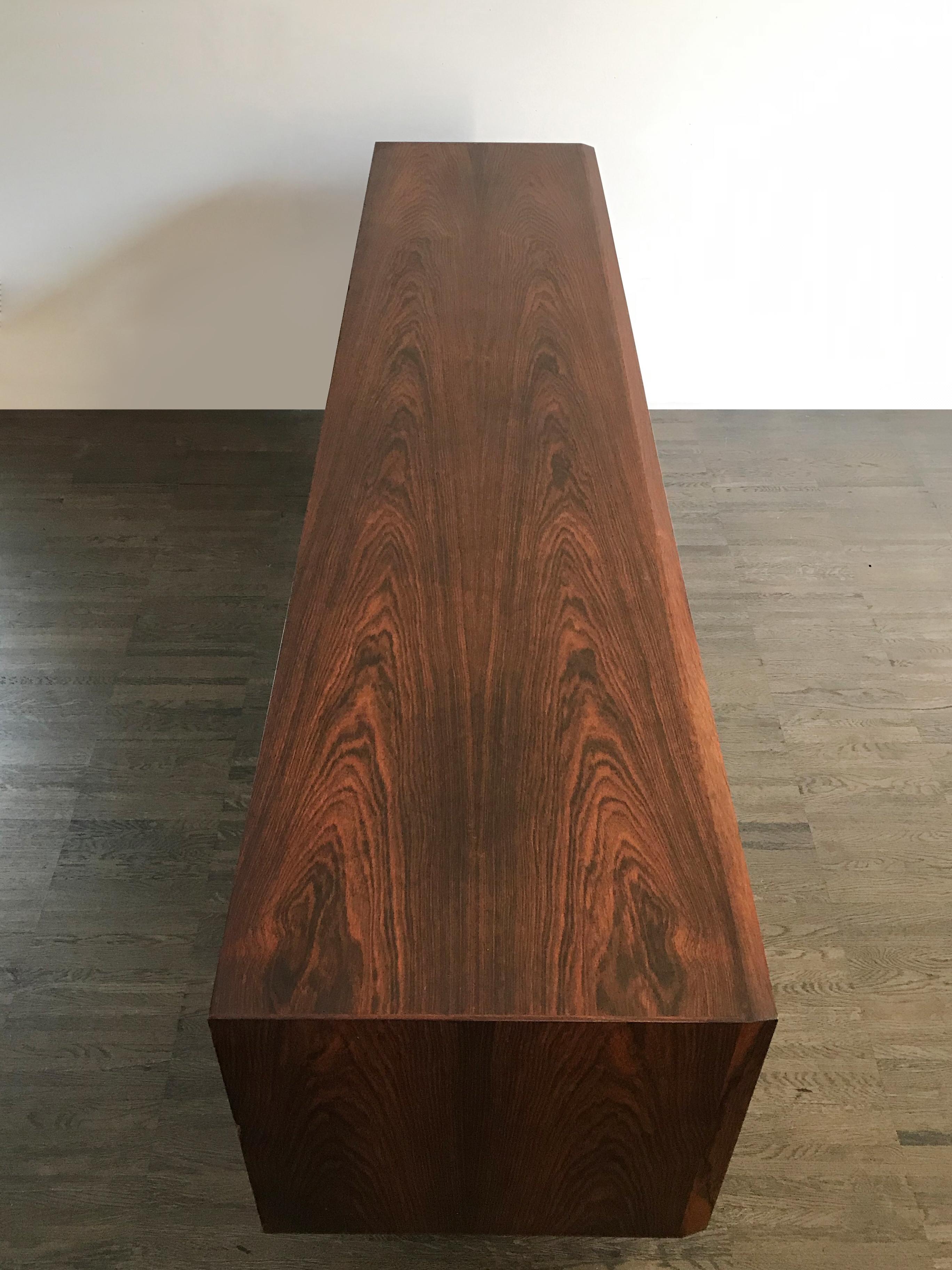 Kurt Østervig Scandinavian Mid-Century Modern Design Dark Wood Sideboard, 1950s In Good Condition In Reggio Emilia, IT