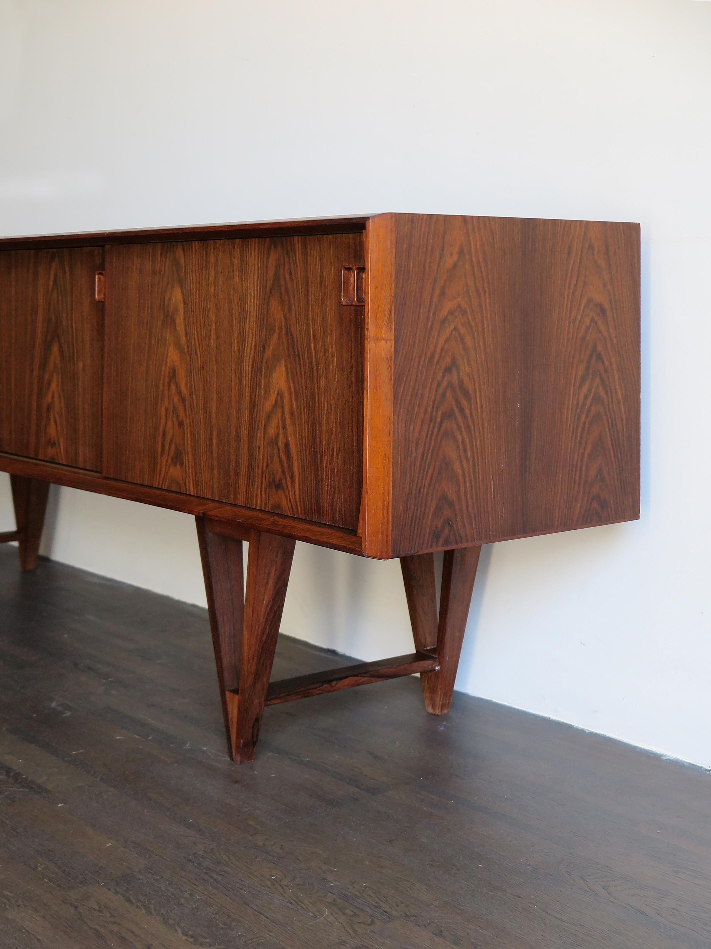 Kurt Østervig Scandinavian Mid-Century Modern Design Dark Wood Sideboard, 1950s 2