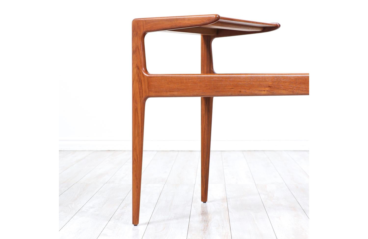 Wood Kurt Østervig Sculpted Teak Side Tables for Jason Møbler