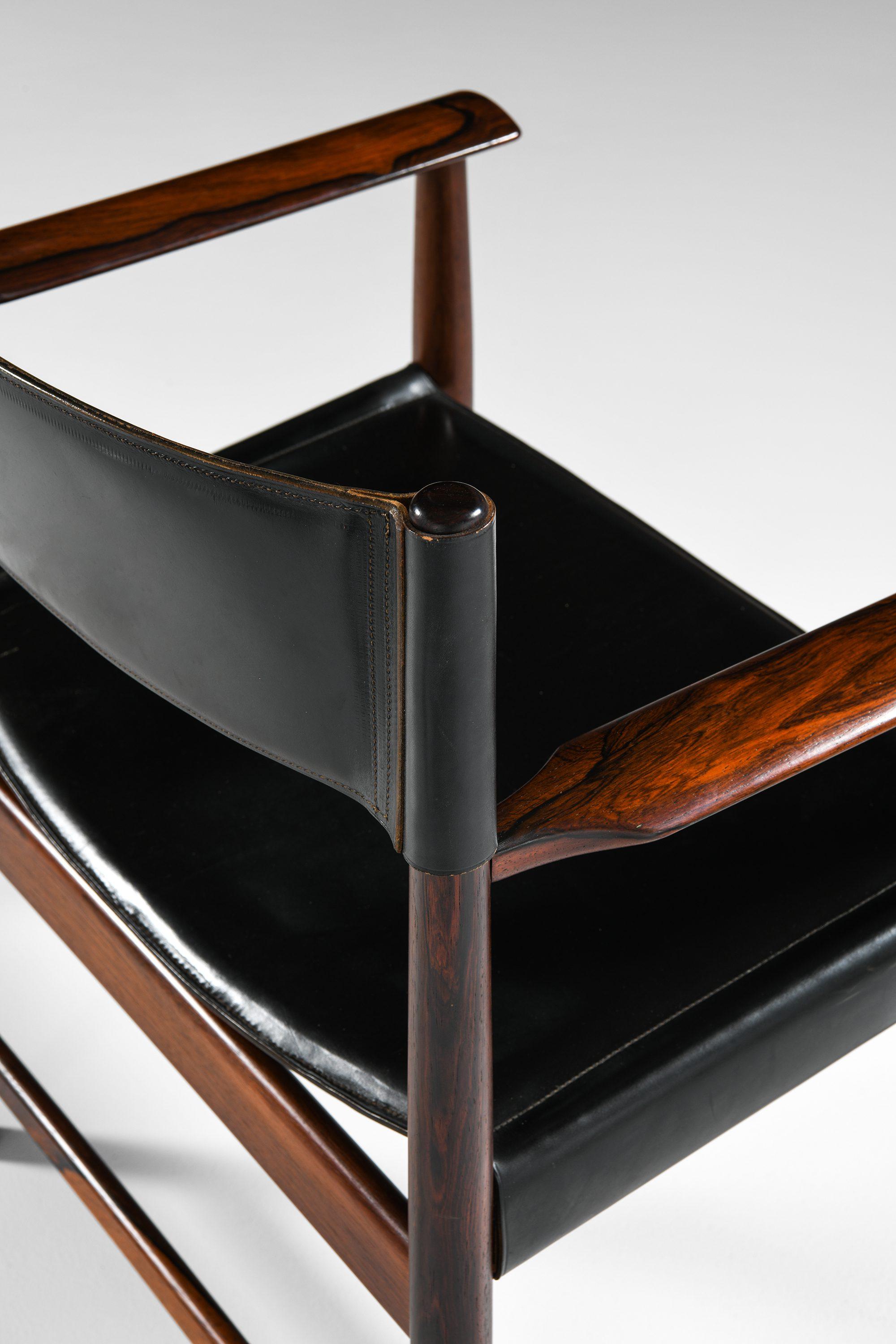 Kurt Østervig Set of 8 Dining Chairs in Rosewood and Leather, Denmark 1960s For Sale 4