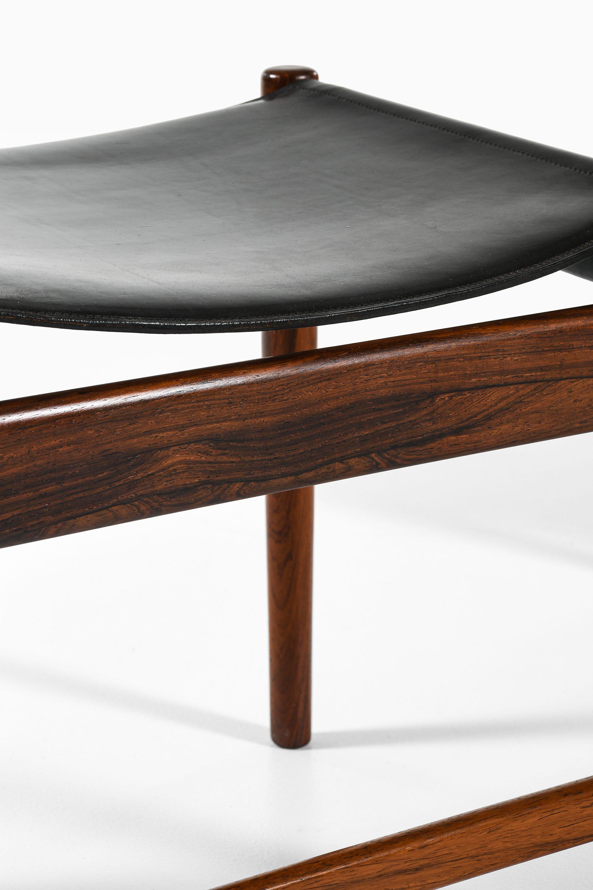 Kurt Østervig Set of 8 Dining Chairs in Rosewood and Leather, Denmark 1960s For Sale 2