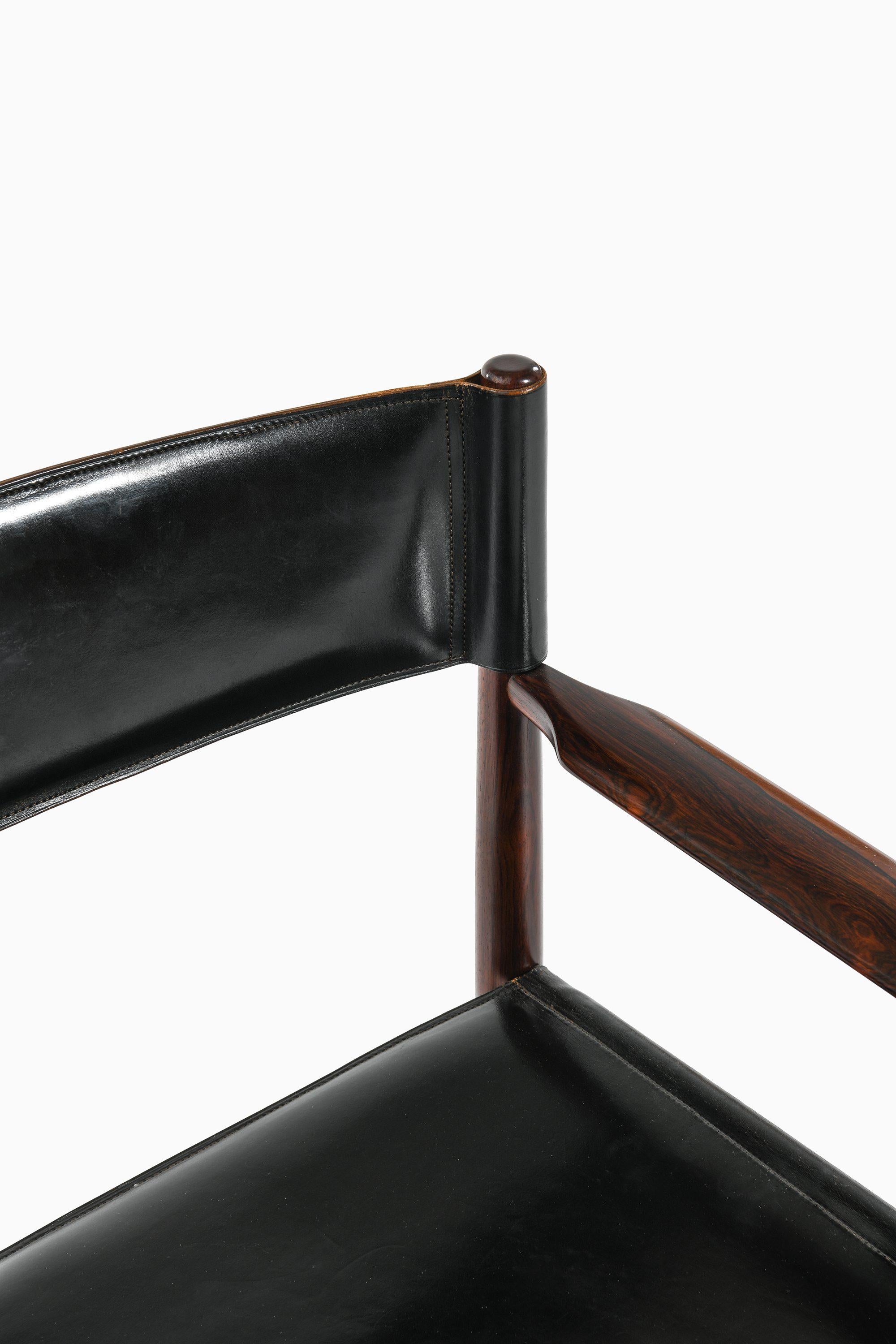 Kurt Østervig Set of 8 Dining Chairs in Rosewood and Leather, Denmark 1960s For Sale 3