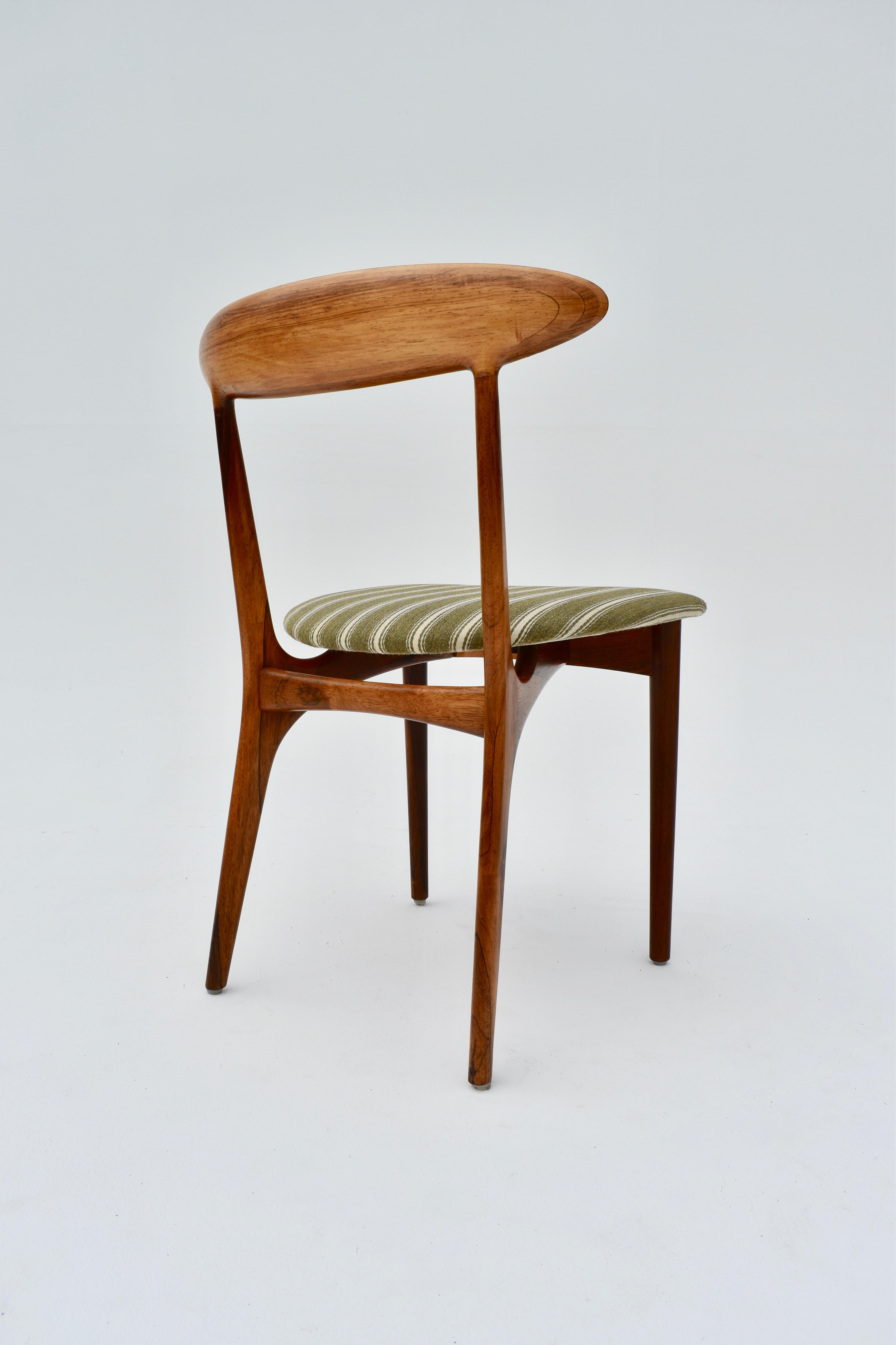 Kurt stervig - Ensemble de quatre chaises de salle à manger en bois de rose des années 1960 pour Brande Mbelindustri en vente 7