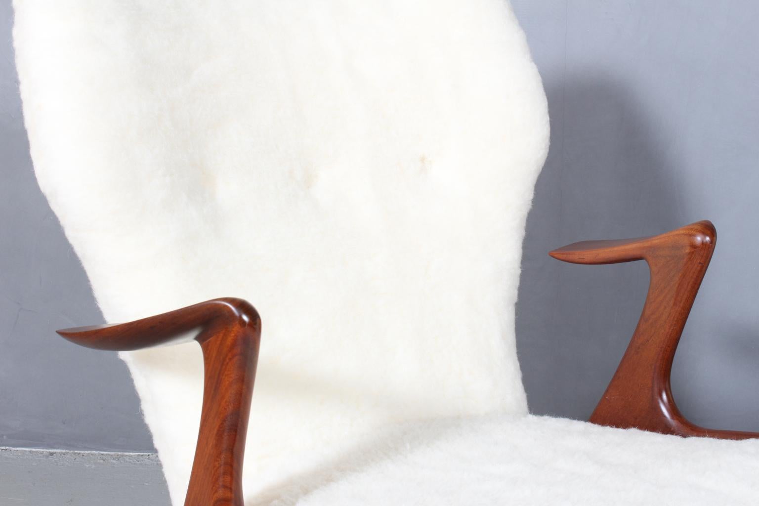 Kurt Østervig Set of Lounge Chairs in Sheepskin In Excellent Condition In Esbjerg, DK