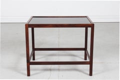 Kurt Østervig Side Table of Rosewood and Black Formica Made in Denmark in 1960s