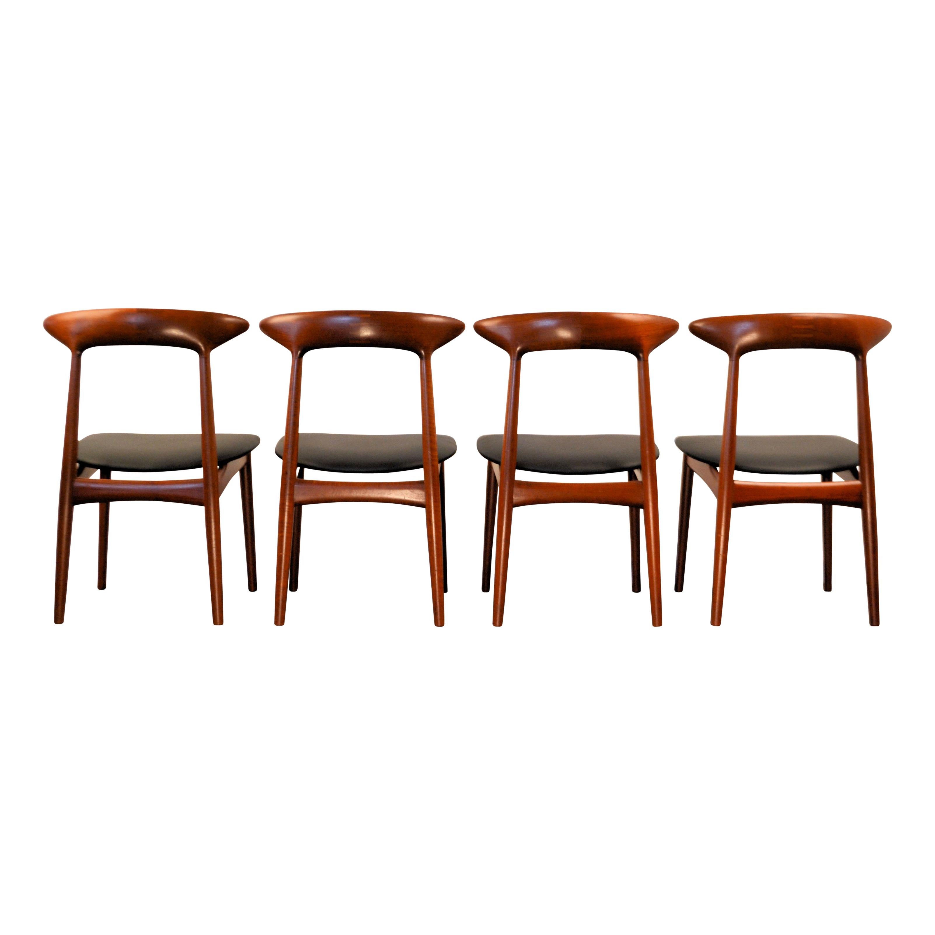 Danish Kurt Østervig Solid Teak Dining Chairs, Set of Four For Sale