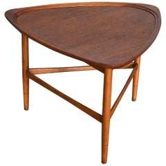 Vintage Kurt Østervig Teak and Beech Side Table for Jason Mobler