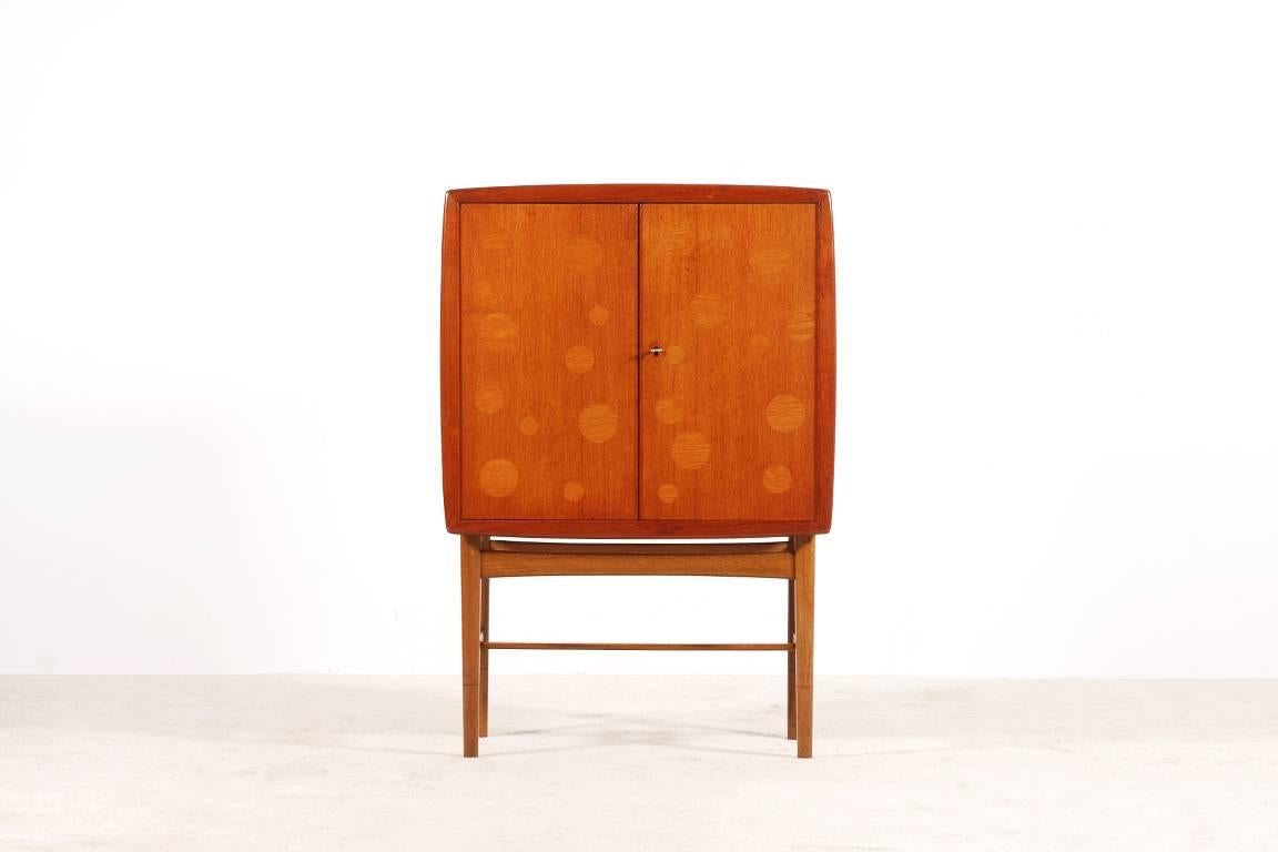 Danish Kurt Østervig Teak and Oak Bar Cabinet, 1940s