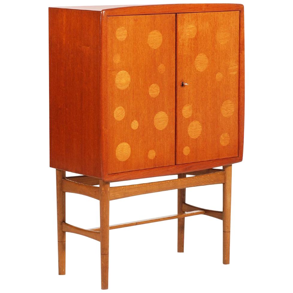 Kurt Østervig Teak and Oak Bar Cabinet, 1940s