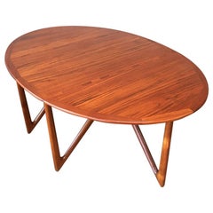 Kurt Østervig, Teak "Gateleg" Drop-Leaf Dining Table, Denmark, 1960s