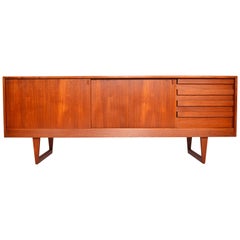 Kurt Østervig Teak Sliding Door Credenza