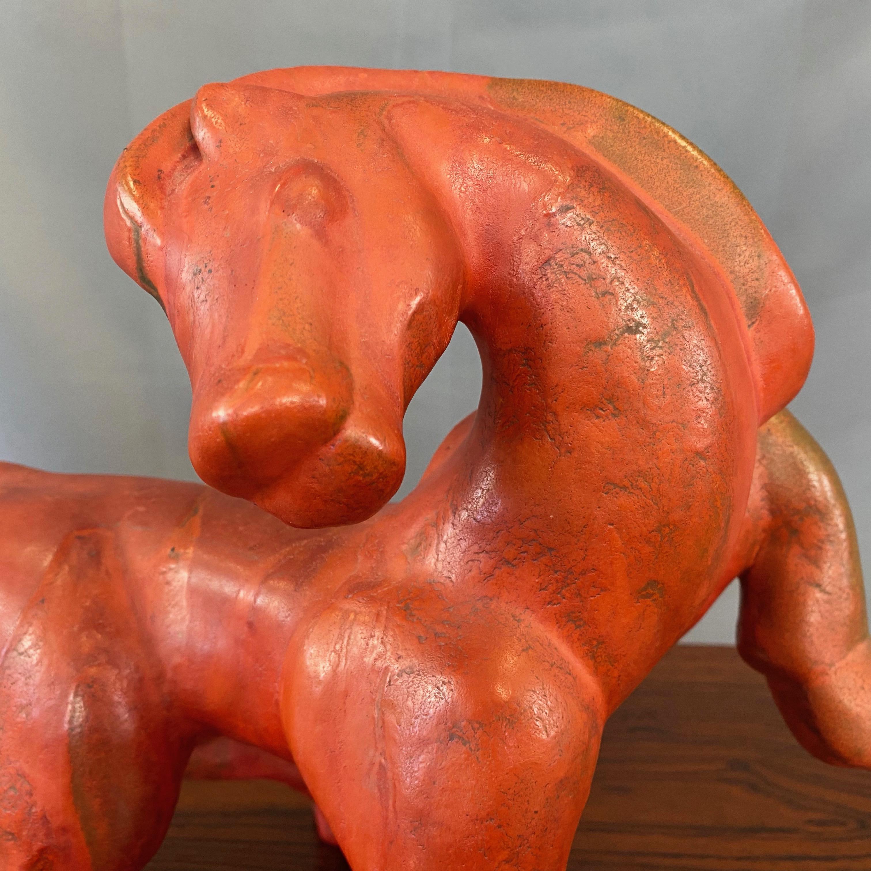 Kurt Tschörner for Ruscha “Vulkano” Glazed Ceramic Horse, 1960s For Sale 5