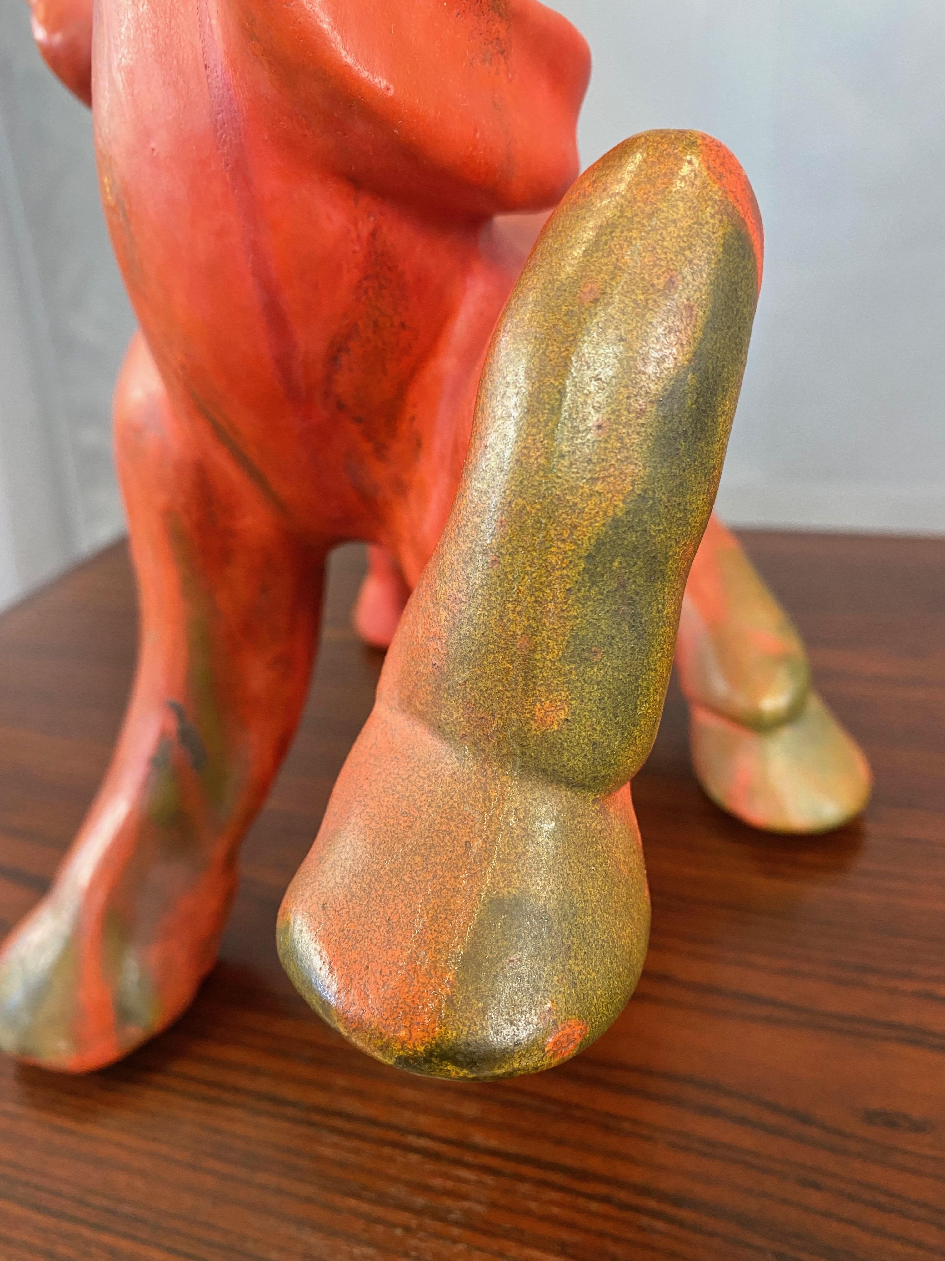 Kurt Tschörner for Ruscha “Vulkano” Glazed Ceramic Horse, 1960s For Sale 6