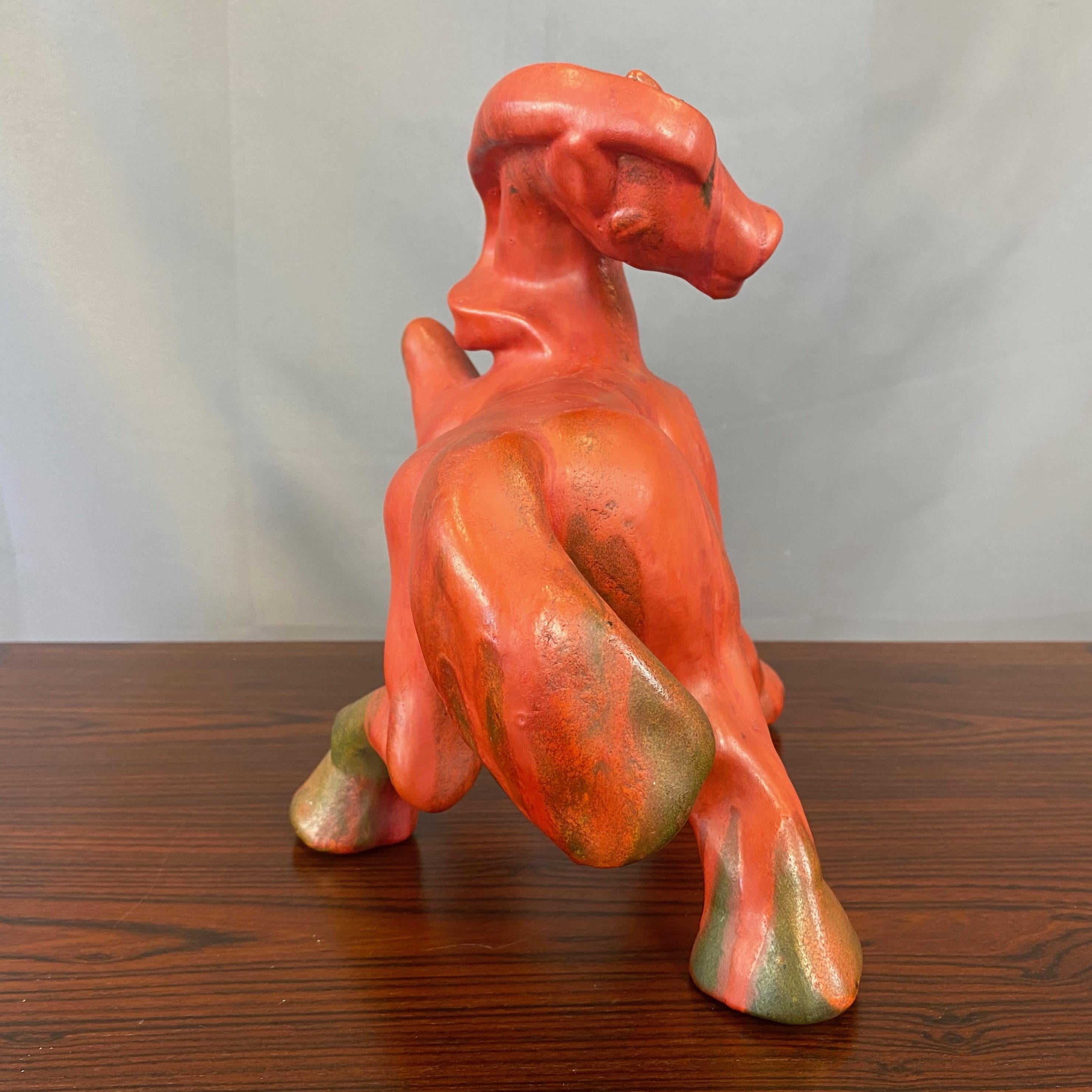 Kurt Tschörner for Ruscha “Vulkano” Glazed Ceramic Horse, 1960s For Sale 1