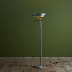Kurt Versen Flip-Top-Stehlampe aus Aluminium