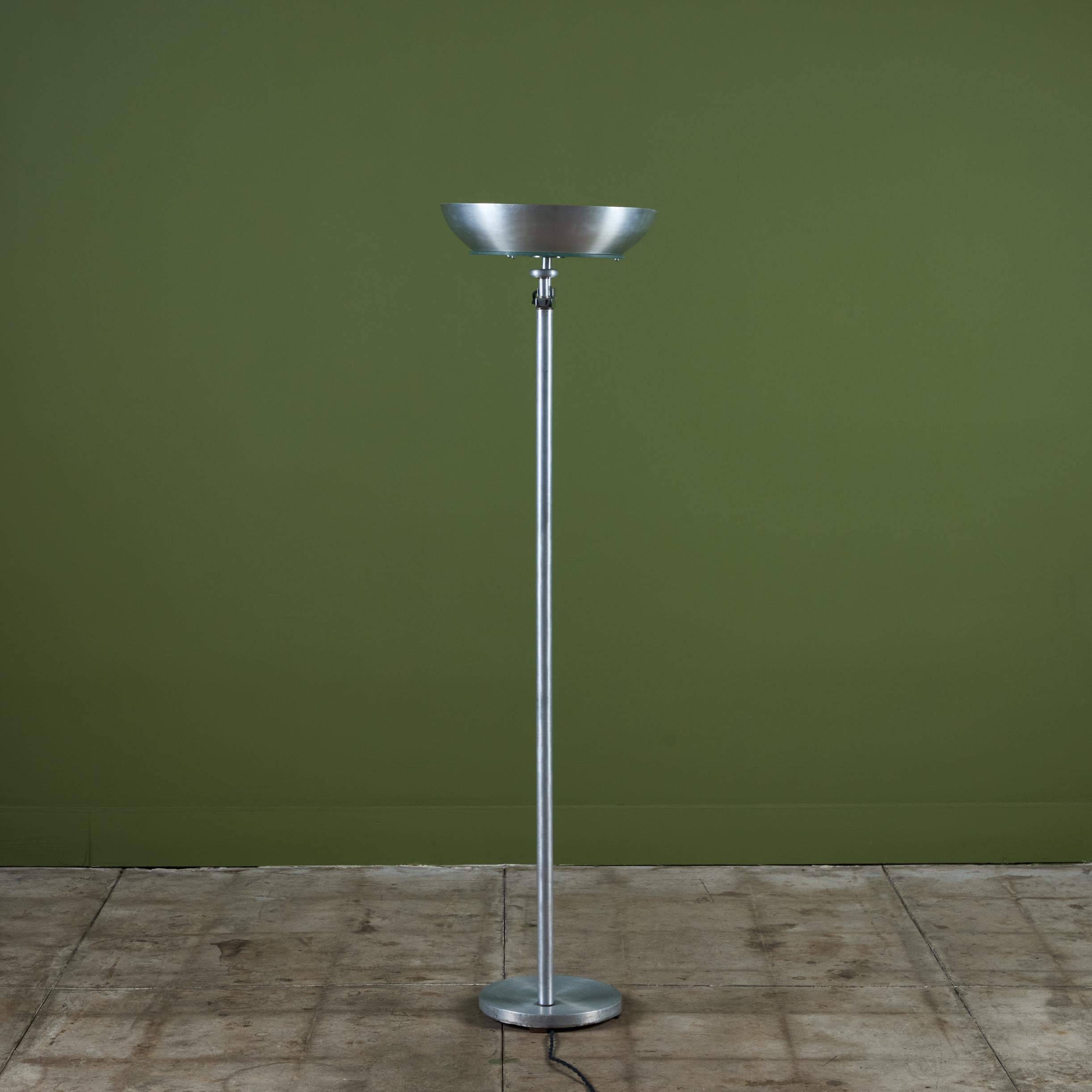 Kurt Versen Aluminum Flip-Top Floor Lamp 1