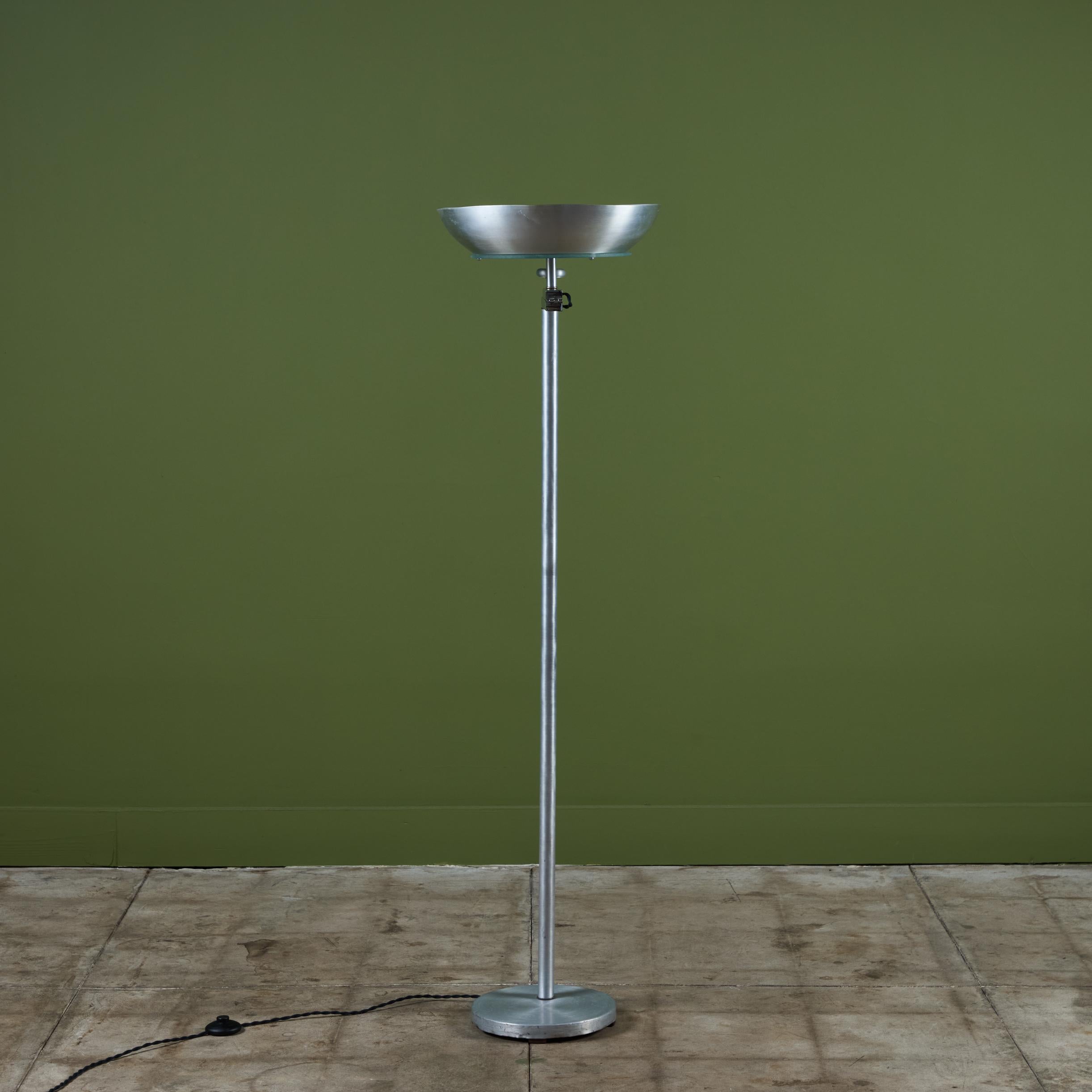 Kurt Versen Aluminum Flip-Top Floor Lamp 2