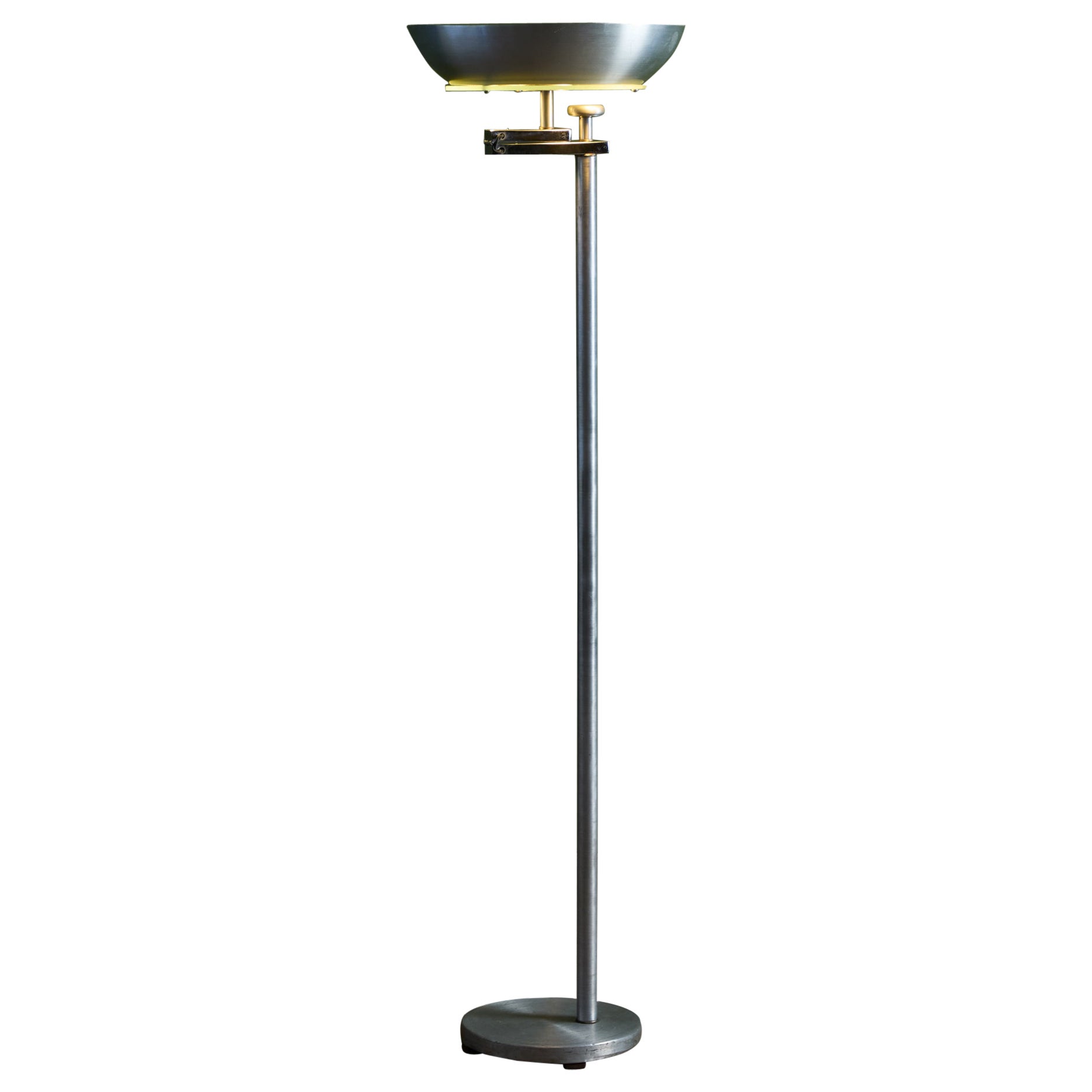 Kurt Versen Aluminum Flip-Top Floor Lamp
