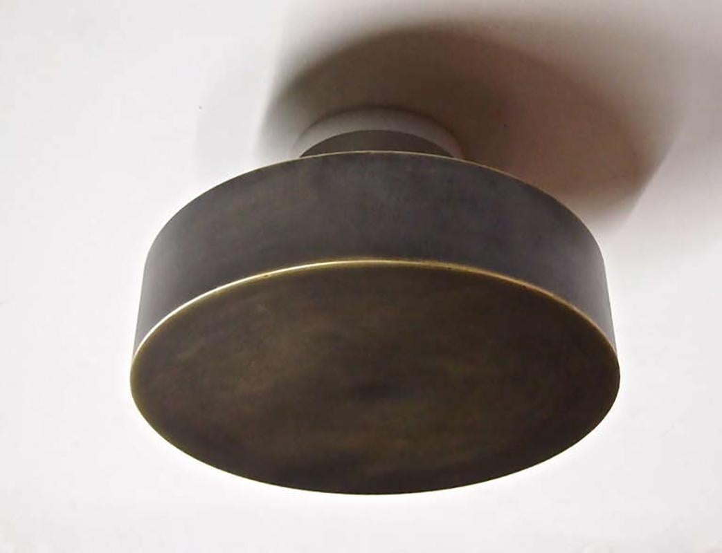 Kurt Versen Designed Patinated Solid Brass Ceiling or Wall Mount Lights For Sale 6