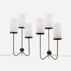 Kurt Versen , Mid-Century Modern, Messing, Tischlampen, USA, 1960er Jahre