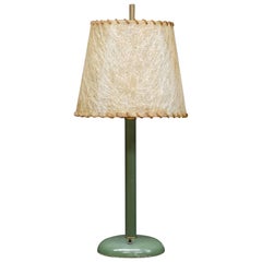 Kurt Versen Table Lamp Original Shade Vintage Midcentury Rustic Relic Patina