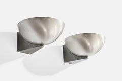 Kurt Versen, Wandleuchten, Aluminium, USA, 1950er Jahre