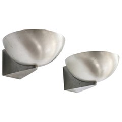 Kurt Versen, Wall Lights, Aluminum, USA, 1950s