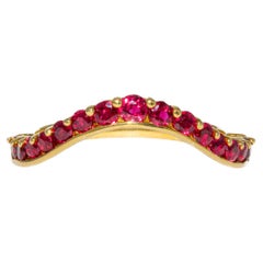Kurt Wayne 0.80 Carat Round Ruby Wave Ring
