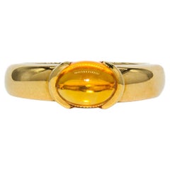 Kurt Wayne, bague cocktail cabochon de citrine 1,44 carat