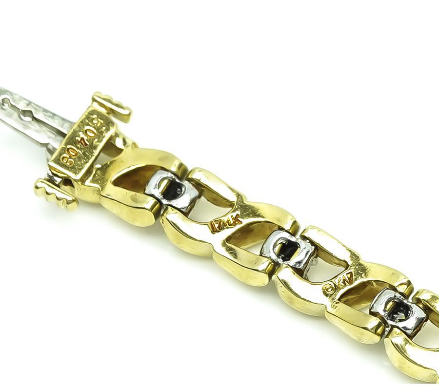 Pulsera de oro con diamantes Kurt Wayne de 1,50 ct en Bueno estado para la venta en New York, NY