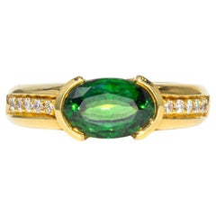 Anillo Kurt Wayne de turmalina ovalada y diamantes de 1,78 quilates