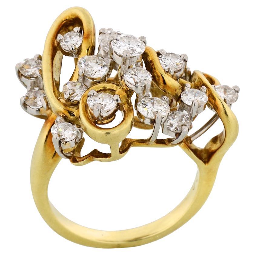 Anello d
amore con diamante da 2,50 carati in oro giallo 18k Kurt Wayne