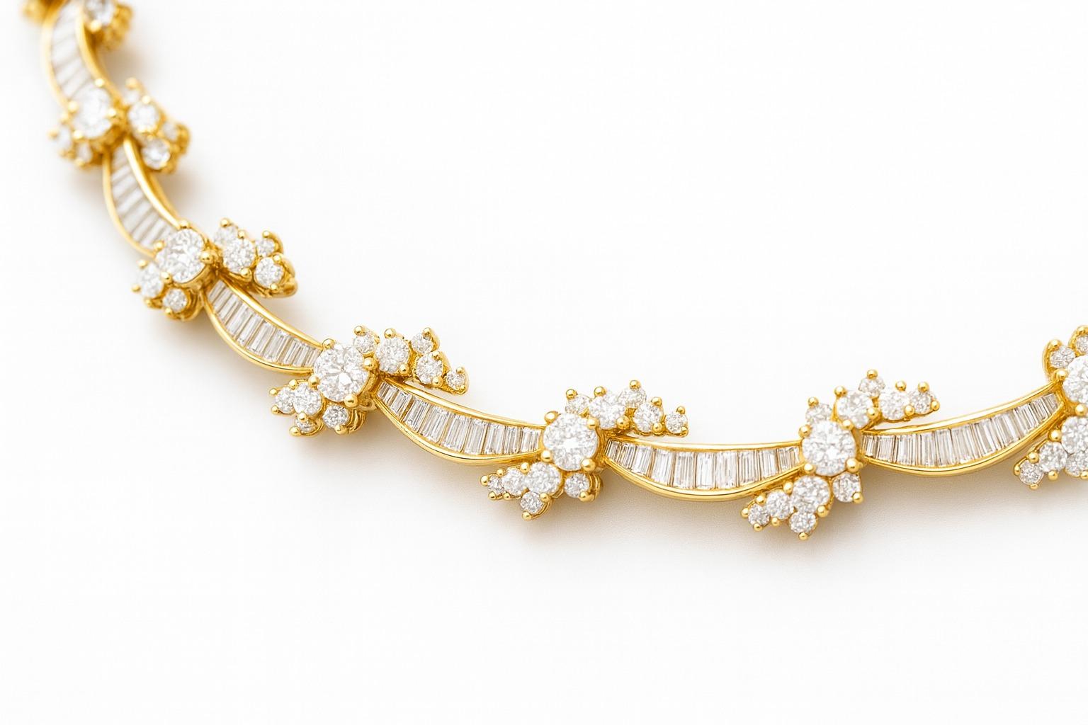 Kurt Wayne Collier en or jaune 18K avec diamants 22 carats Unisexe en vente