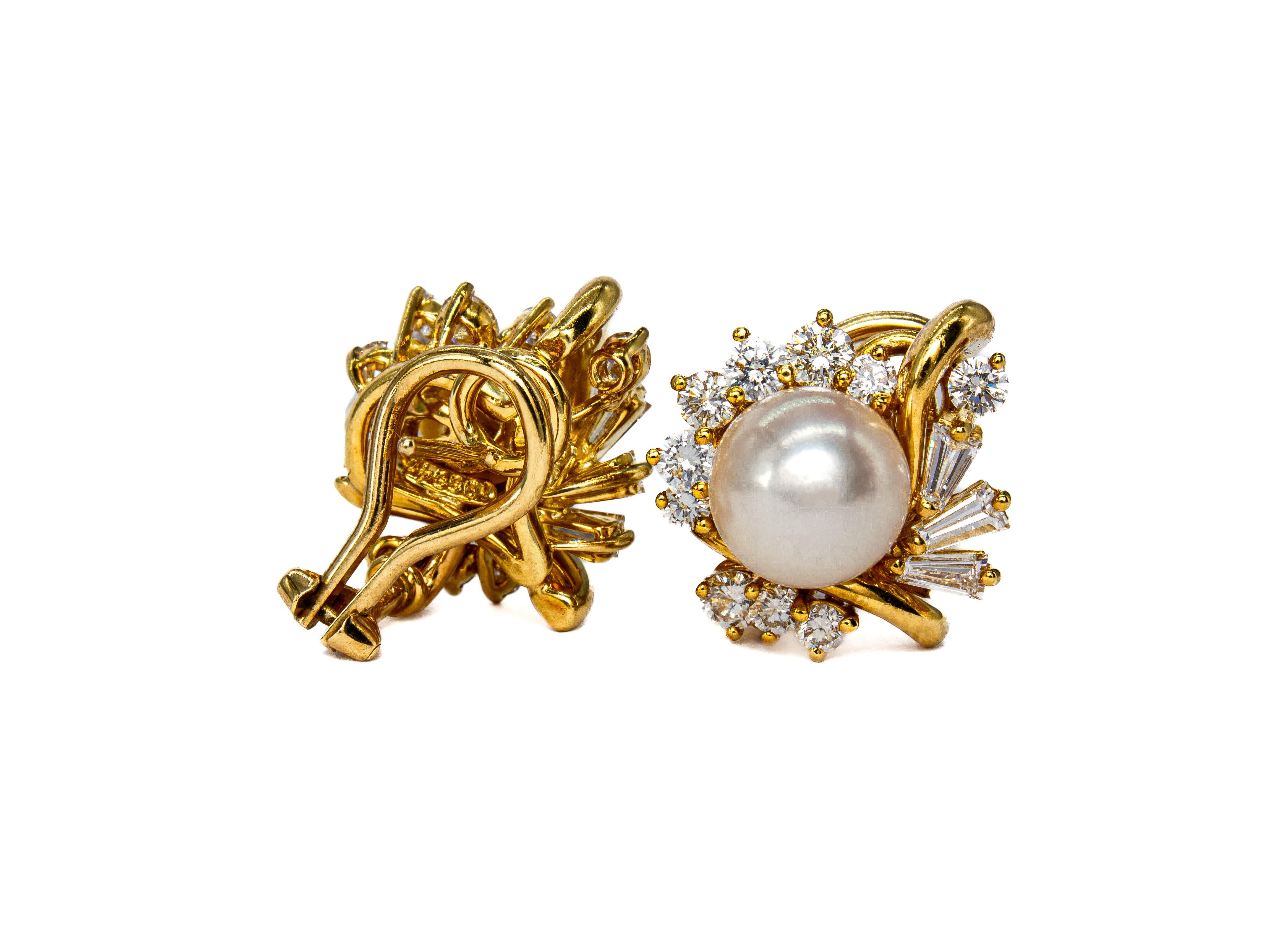 Kurt Wayne 18k Yellow Gold Pearl And Diamond Stat… - image 2