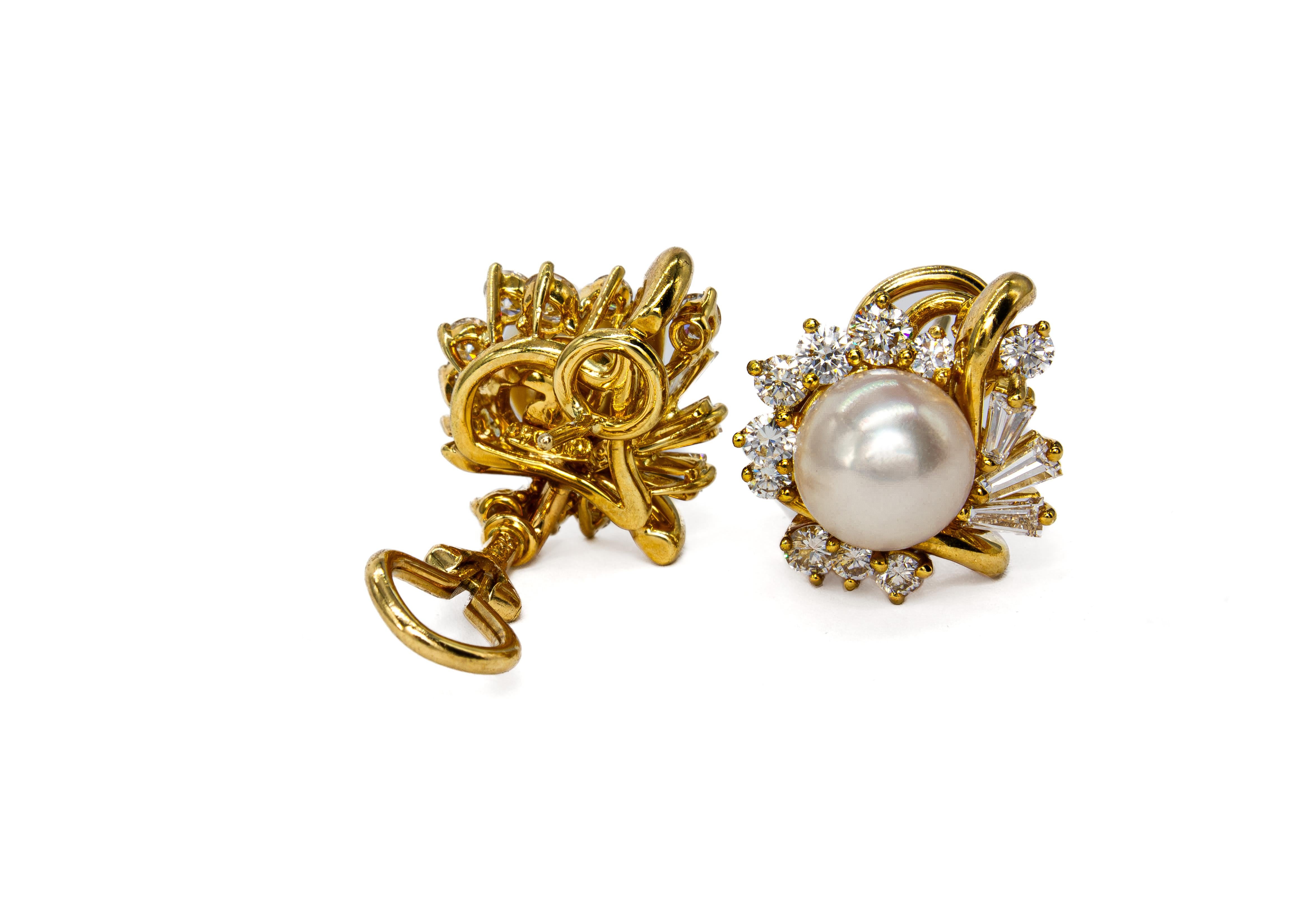 Kurt Wayne 18k Yellow Gold Pearl And Diamond Stat… - image 3
