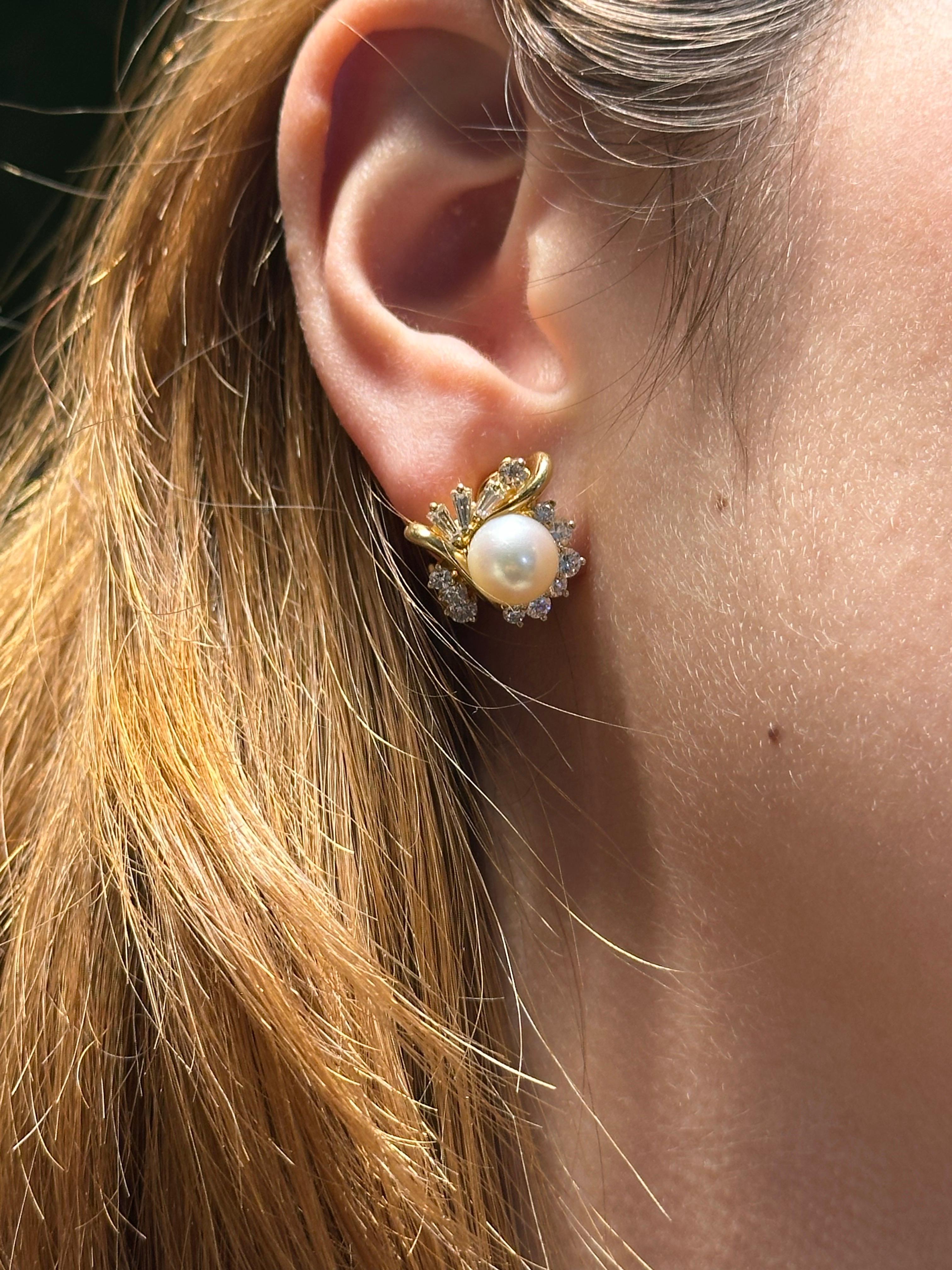 Kurt Wayne 18k Yellow Gold Pearl And Diamond Stat… - image 5