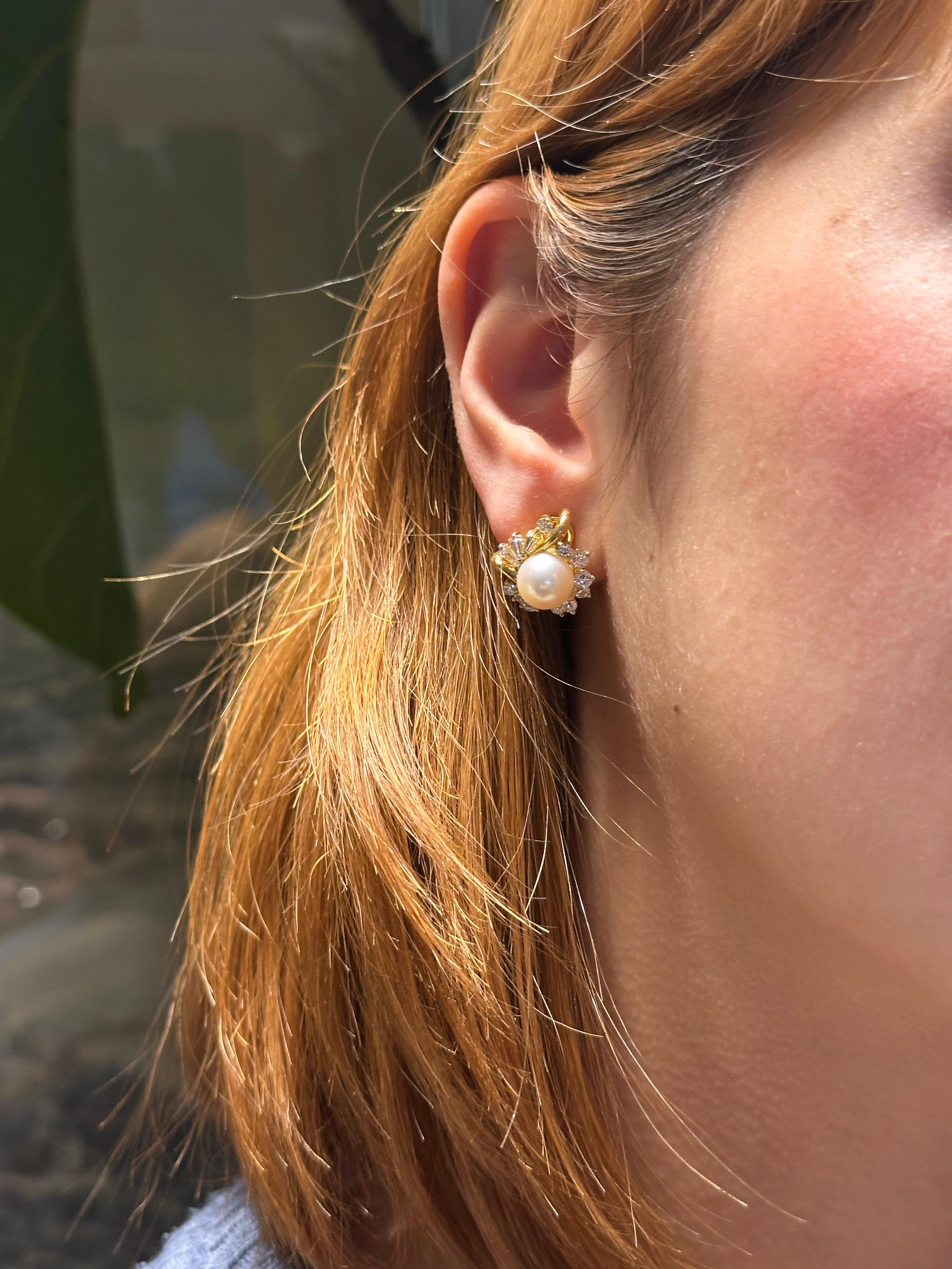 Kurt Wayne 18k Yellow Gold Pearl And Diamond Stat… - image 6