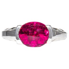 Kurt Wayne 3.35 Carat Rubellite Cabochon Cocktail Ring