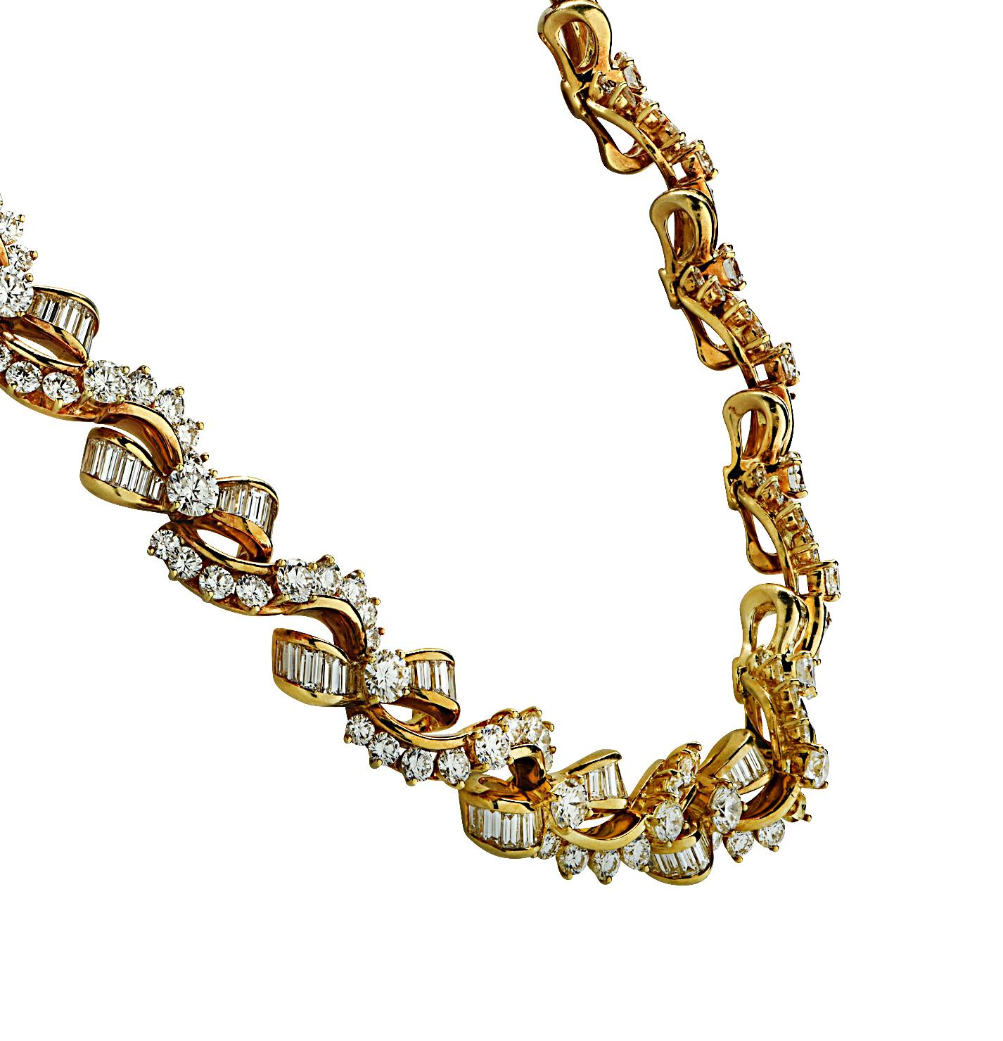 Kurt Wayne 60.08 Carat Diamond Necklace and Bracelet Set In Excellent Condition In Miami, FL