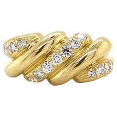 Fascia in oro giallo 18 carati con diamante Kurt Wayne