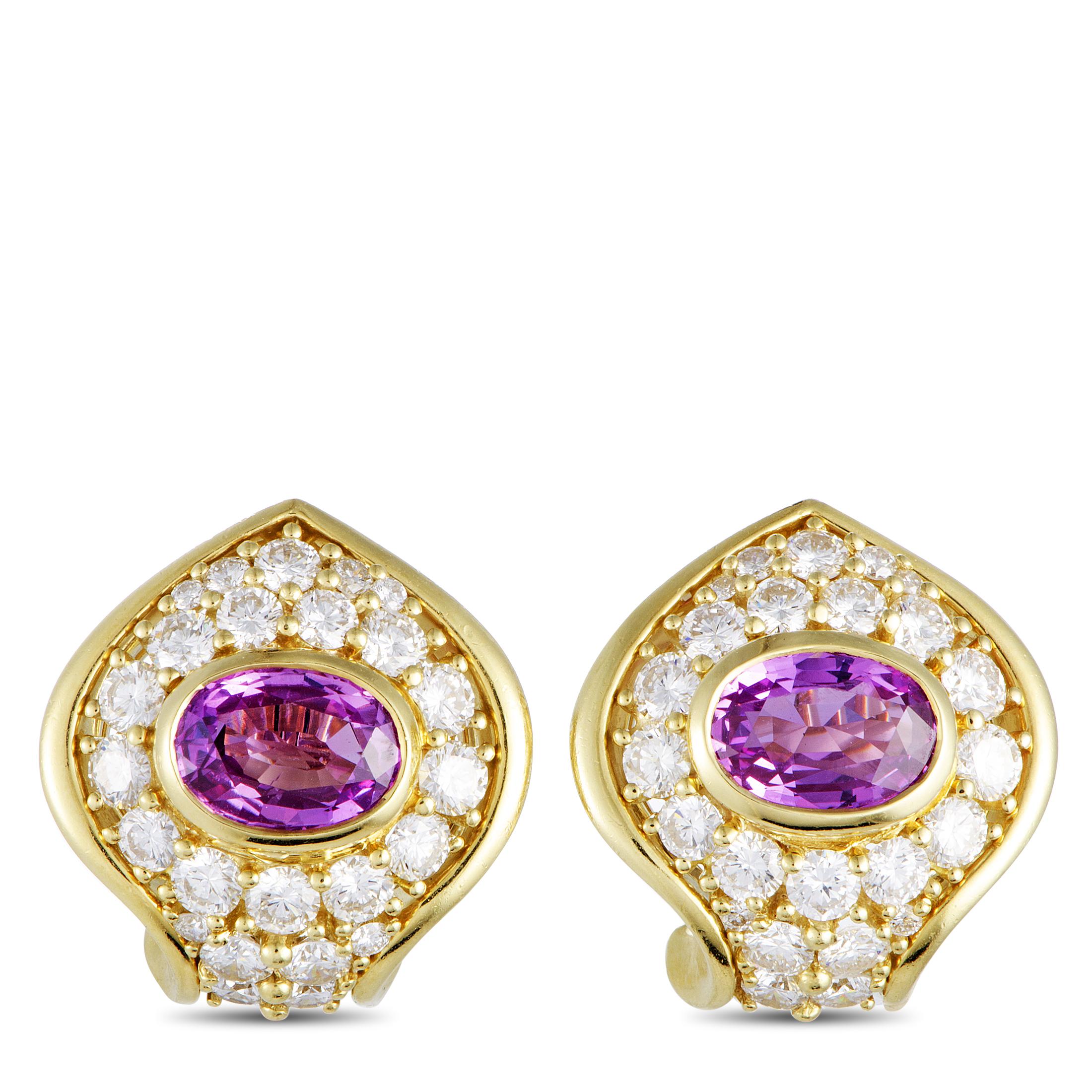 Kurt Wayne Diamond and Multicolored Sapphire Gold Earrings and Necklace Set 3