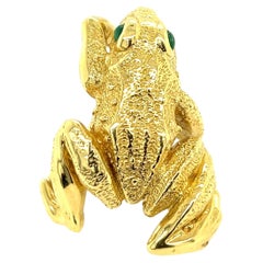 Kurt Wayne Retro 18k Yellow Gold Large Frog Ring