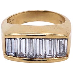 Kurt Wayne Gelbgold Baguette Diamantring für Herren