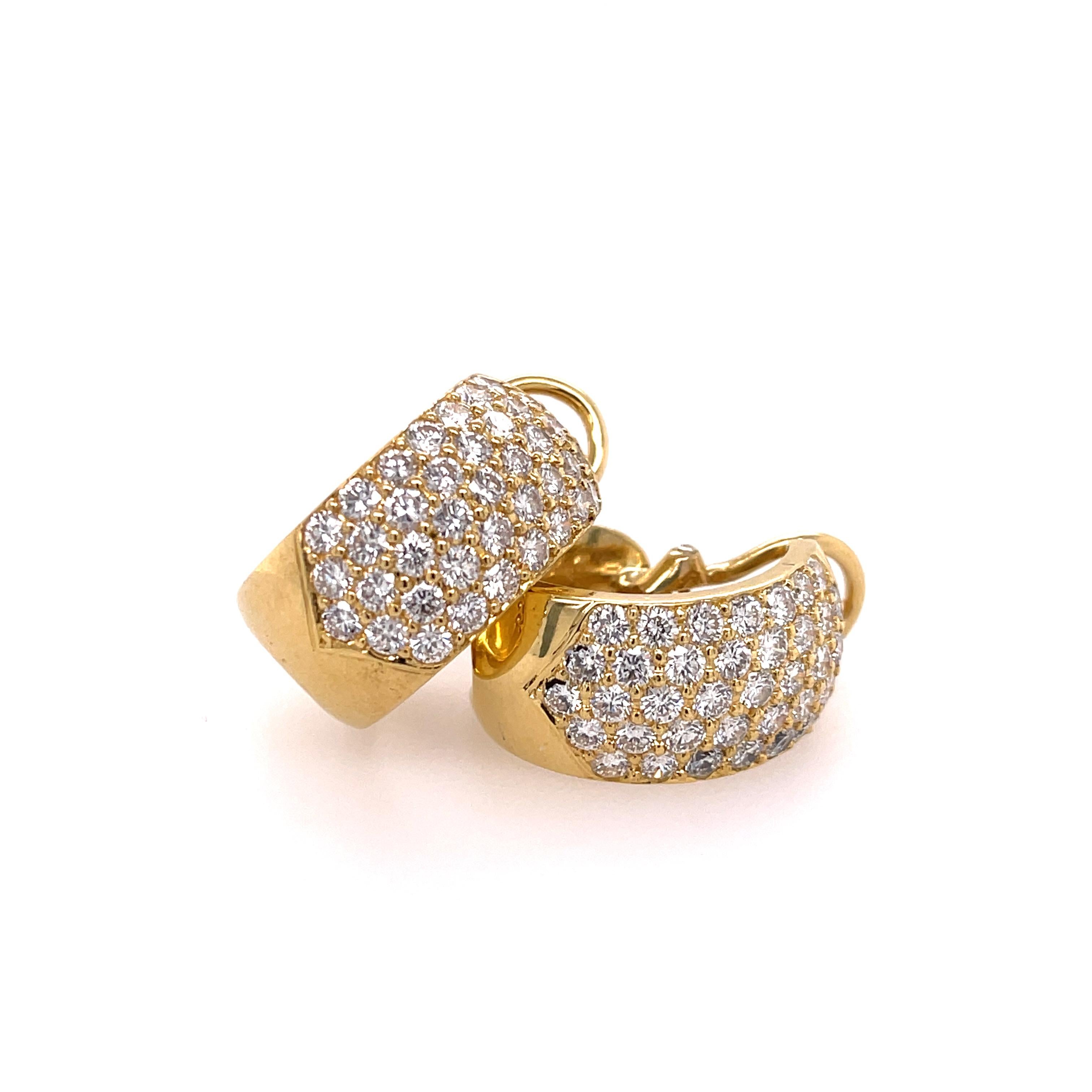 Moderno Cerchi con diamanti in oro giallo Kurt Wayne in vendita
