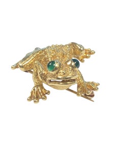 Kurt Wayne Broche grenouille en or jaune
