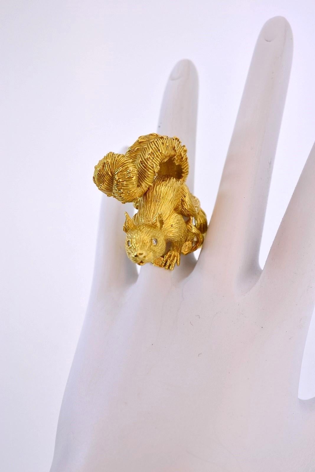 Modern Kurt Wayne's Gold Squirrel Ring