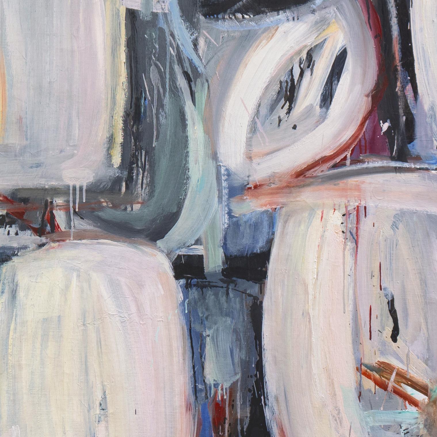 Abstracto, pergamino y rosa