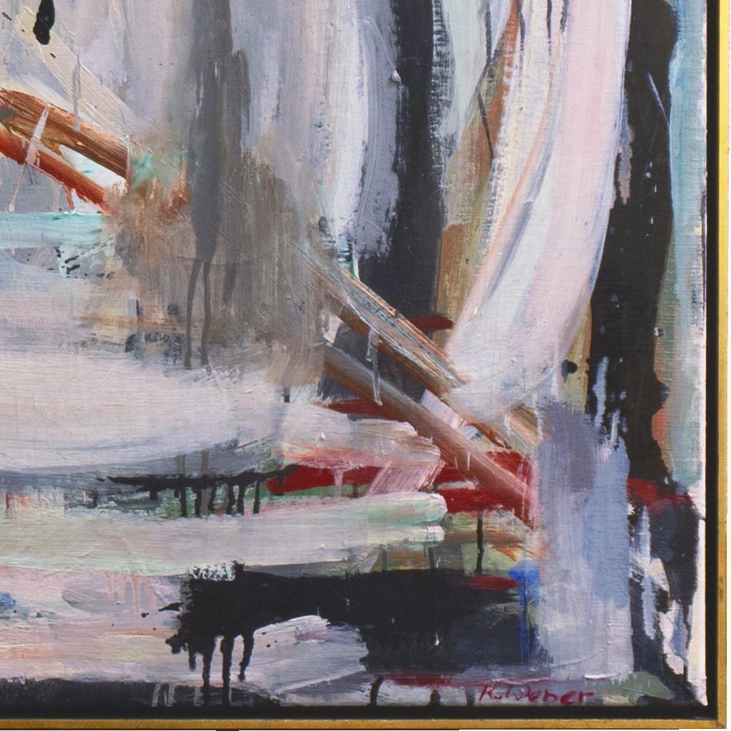 Abstracto, pergamino y rosa