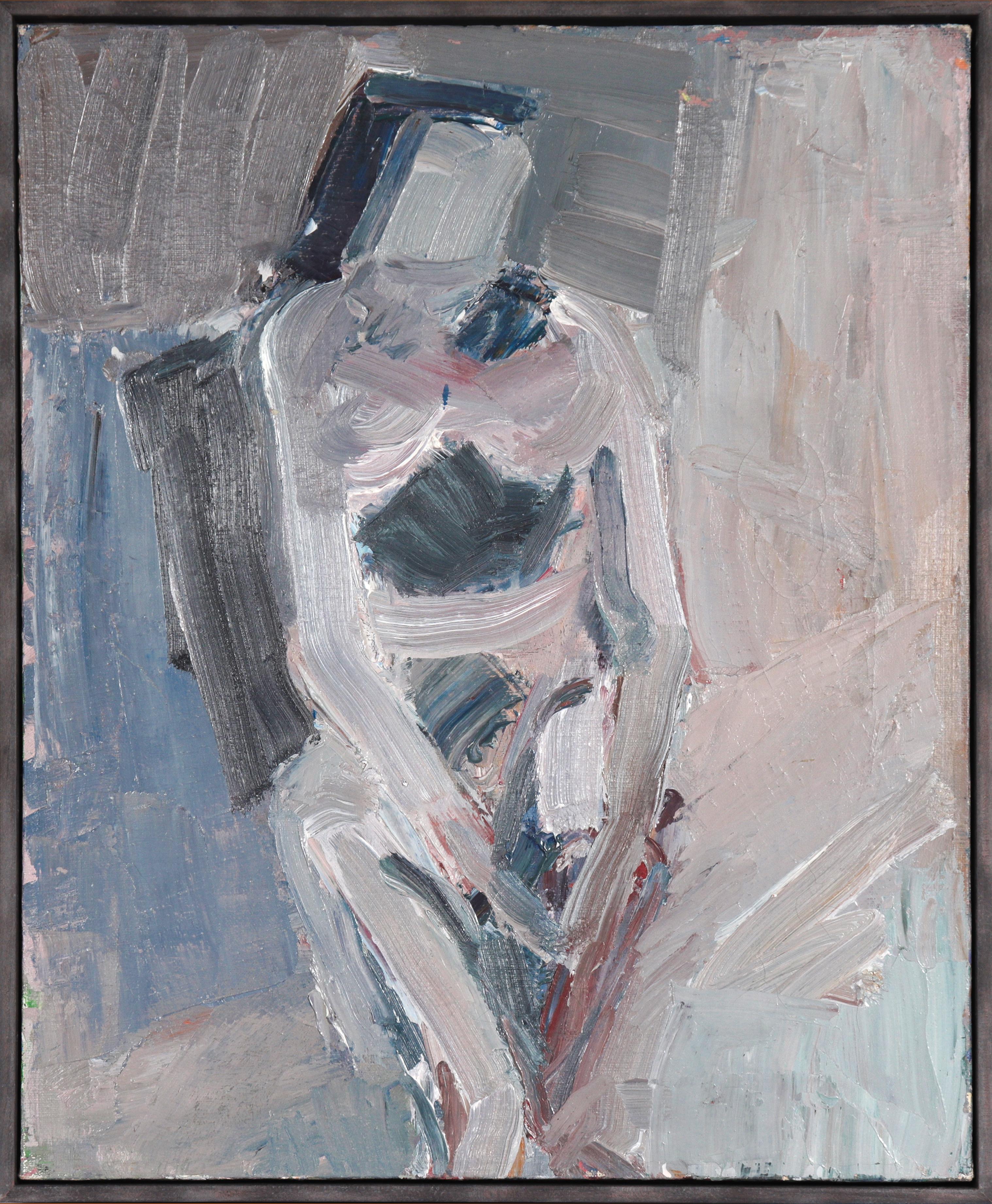 Kurt Weber Nude Painting - Expressionist Nude 20th Century Oil